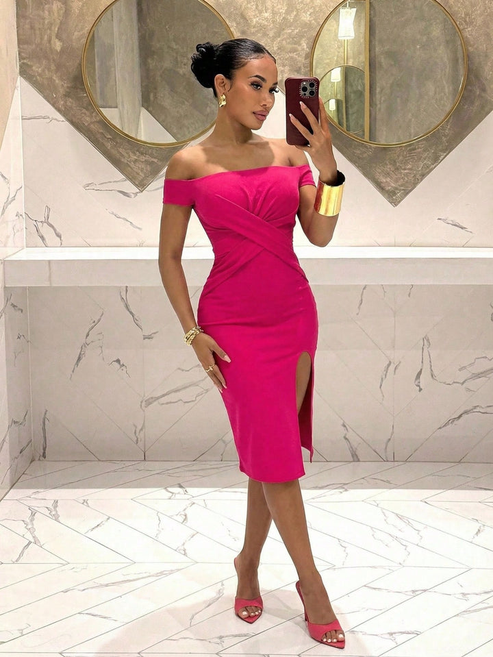 Rochie midi SHEIN, roz