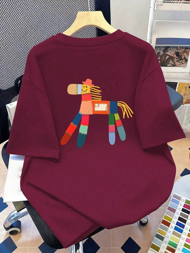 Tricou SHEIN, vișiniu