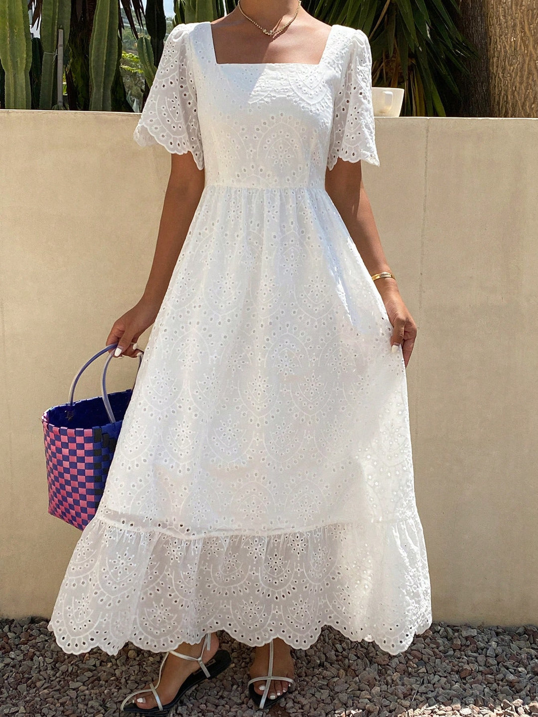 Rochie maxi SHIEN, alb