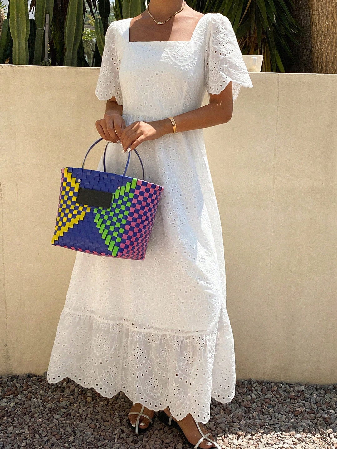 Rochie maxi SHIEN, alb