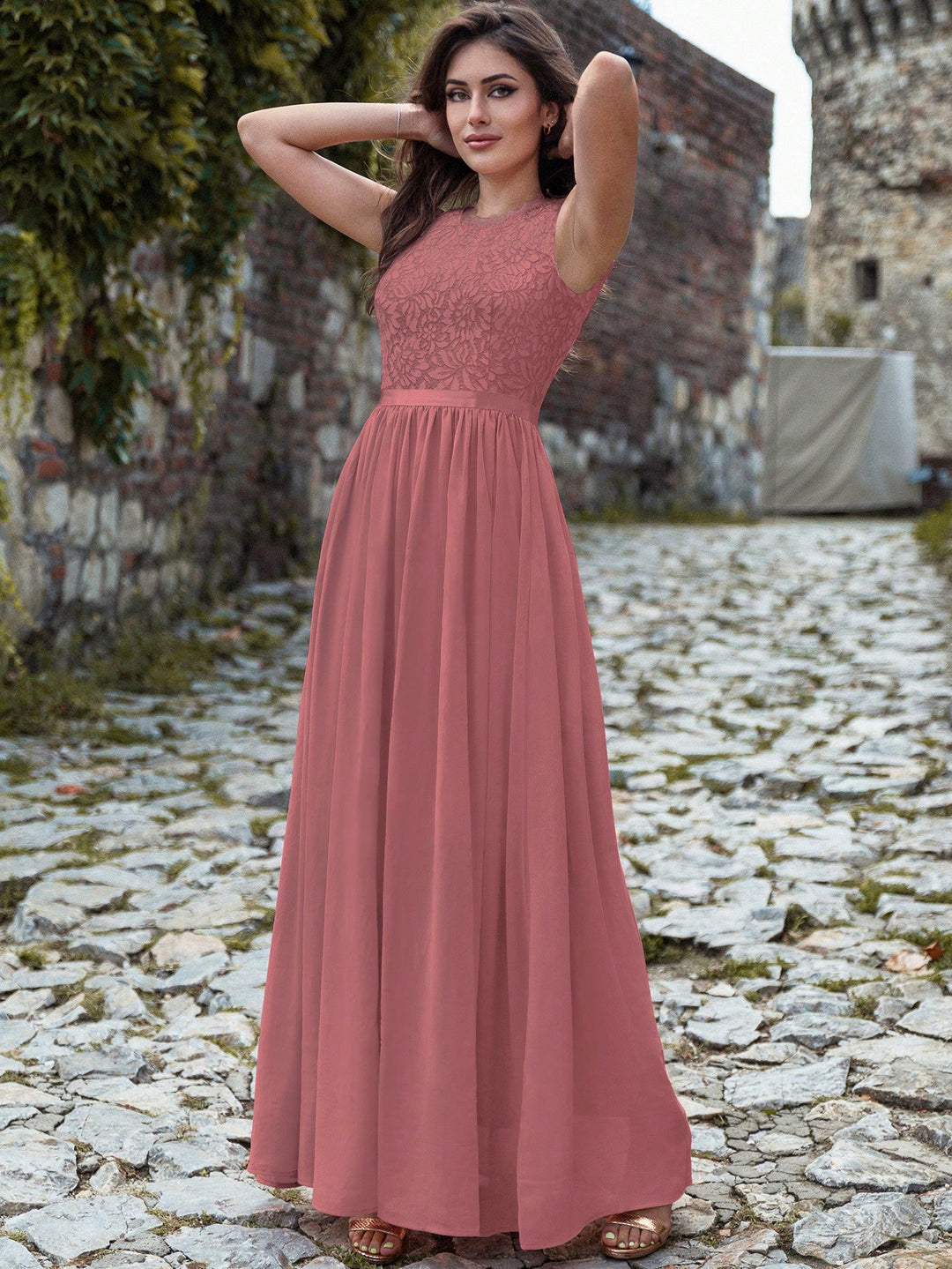 Rochie maxi SHEIN, roz
