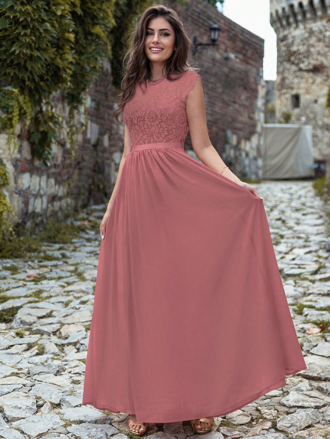 Rochie maxi SHEIN, roz