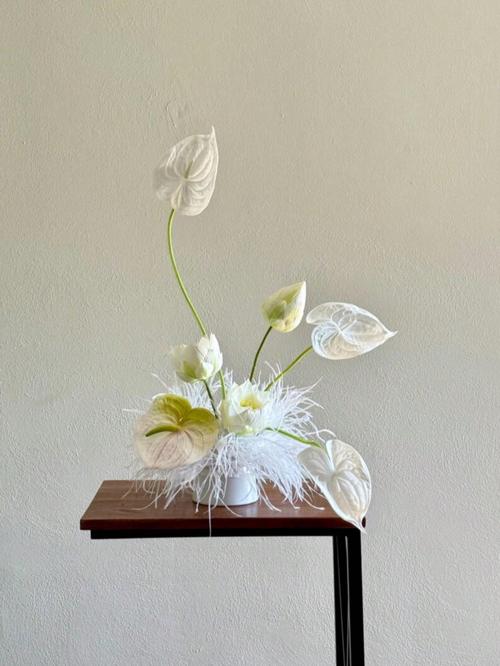 Floari artificiale SHEIN, alb