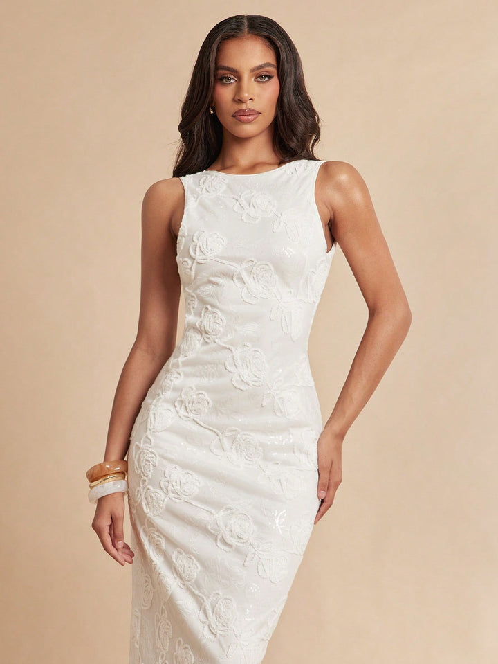 Rochie maxi SHEIN, alb