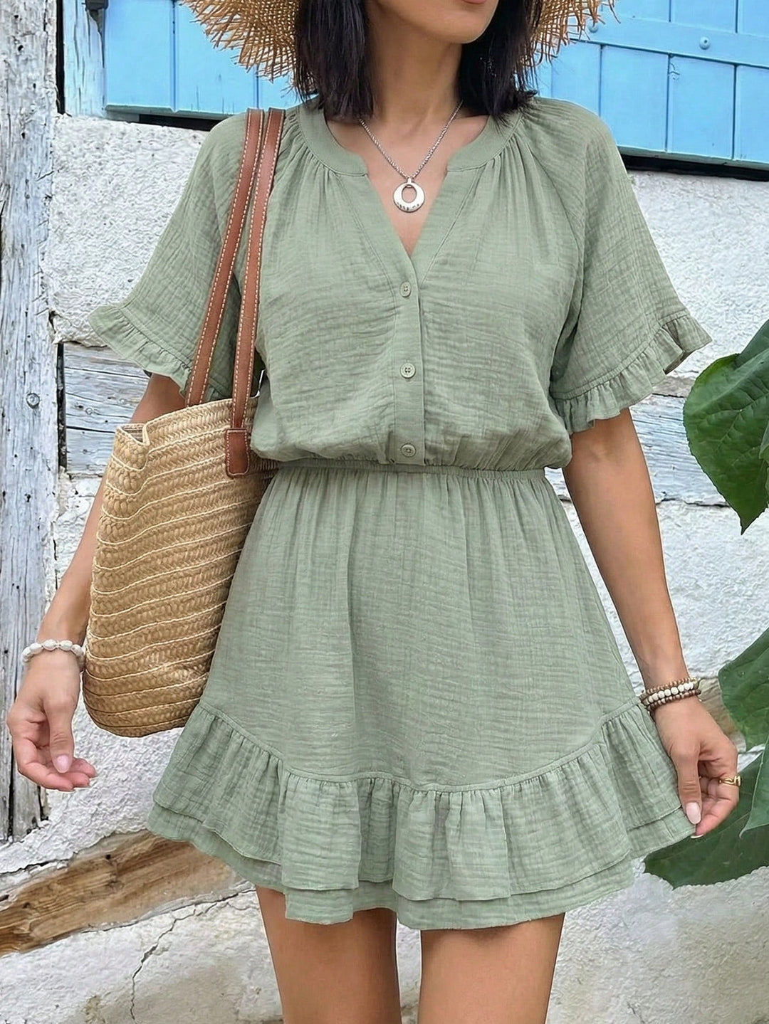 Rochie mini SHEIN, verde