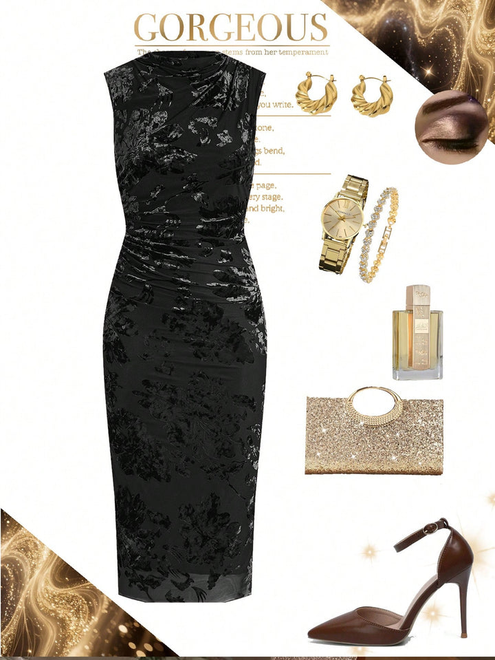 Rochie midi SHEIN, negru