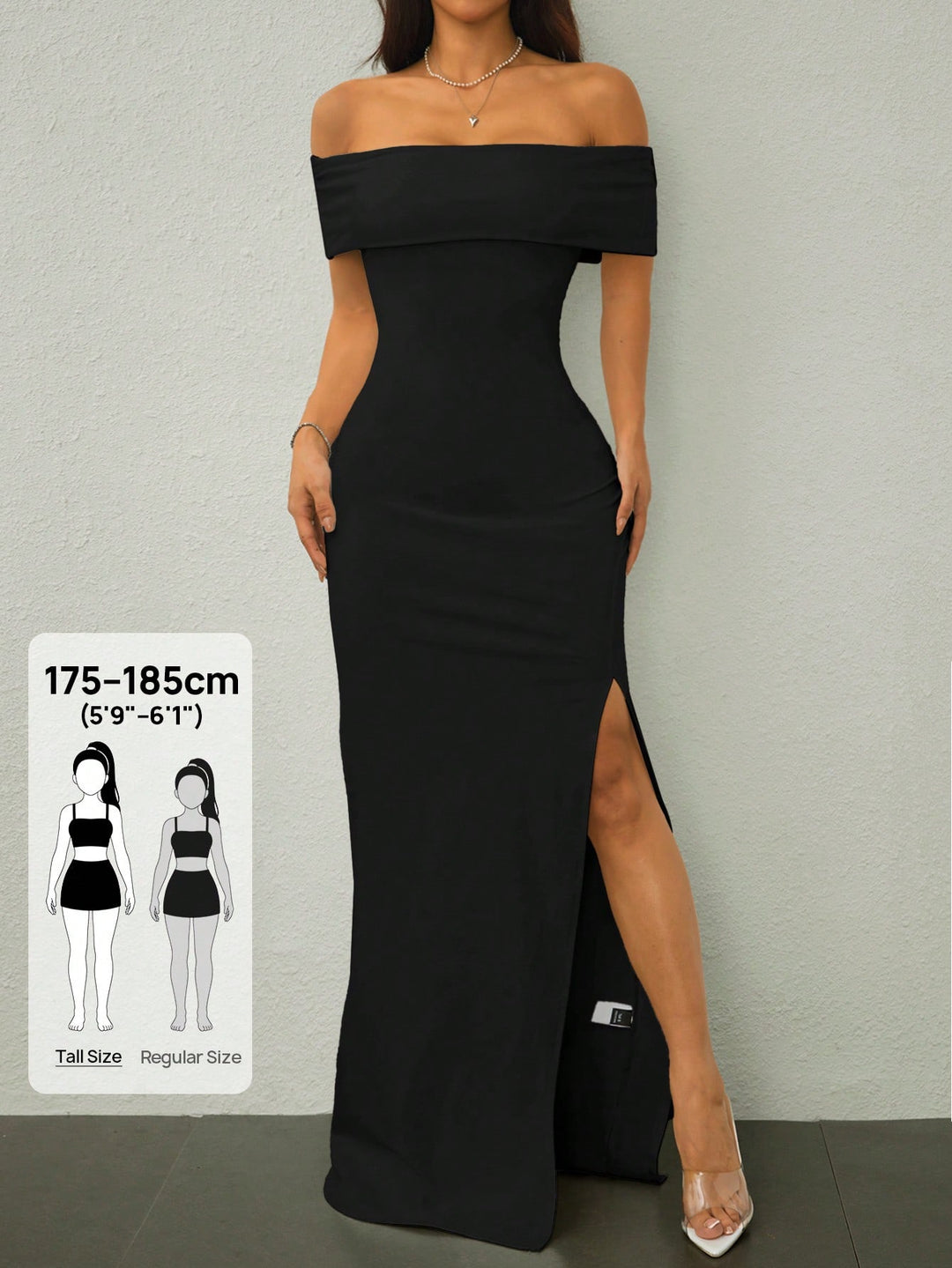 Rochie maxi SHEIN, negru