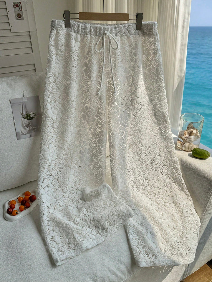 Pantaloni SHEIN, alb
