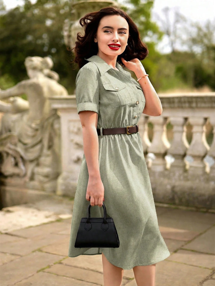 Rochie midi SHEIN, verde