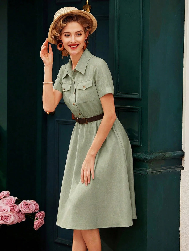 Rochie midi SHEIN, verde