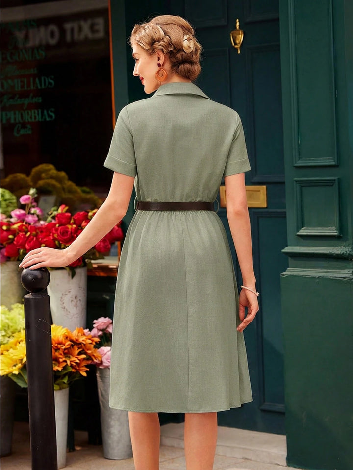 Rochie midi SHEIN, verde