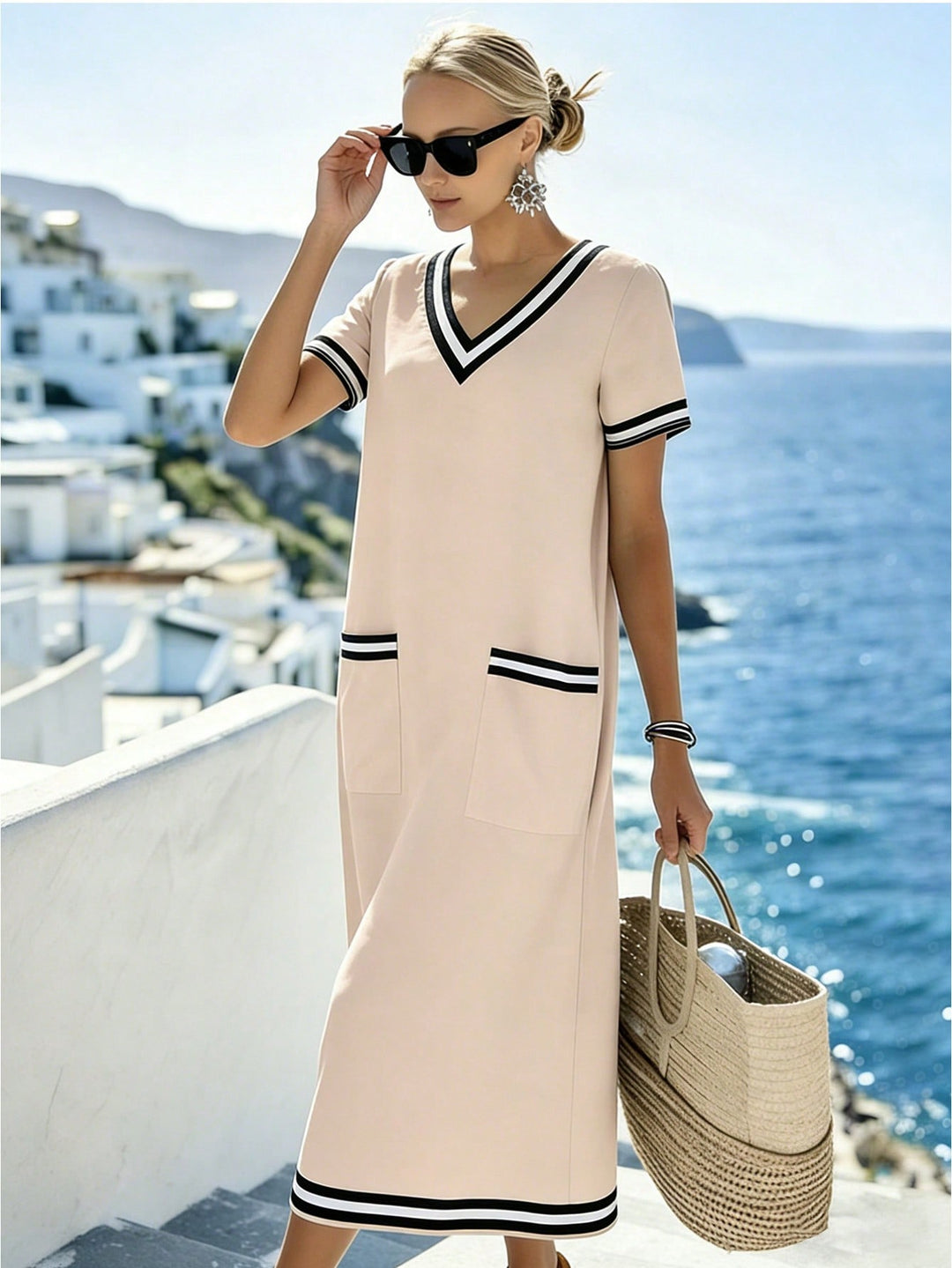 Rochie maxi SHEIN, kaki