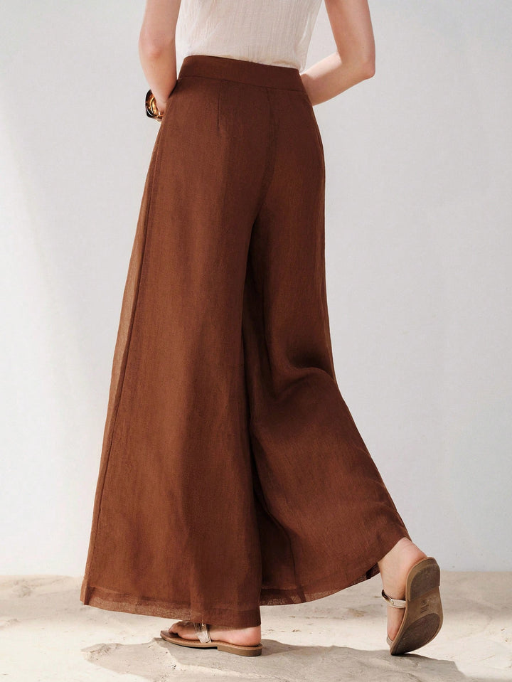 Pantaloni SHEIN, maro