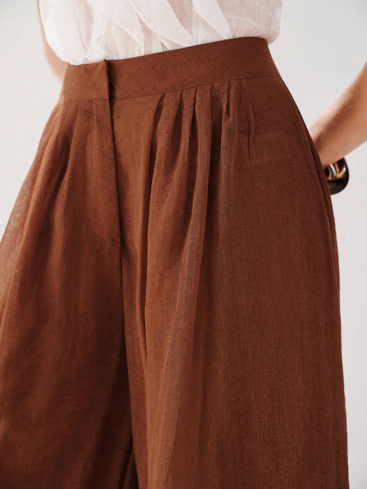 Pantaloni SHEIN, maro