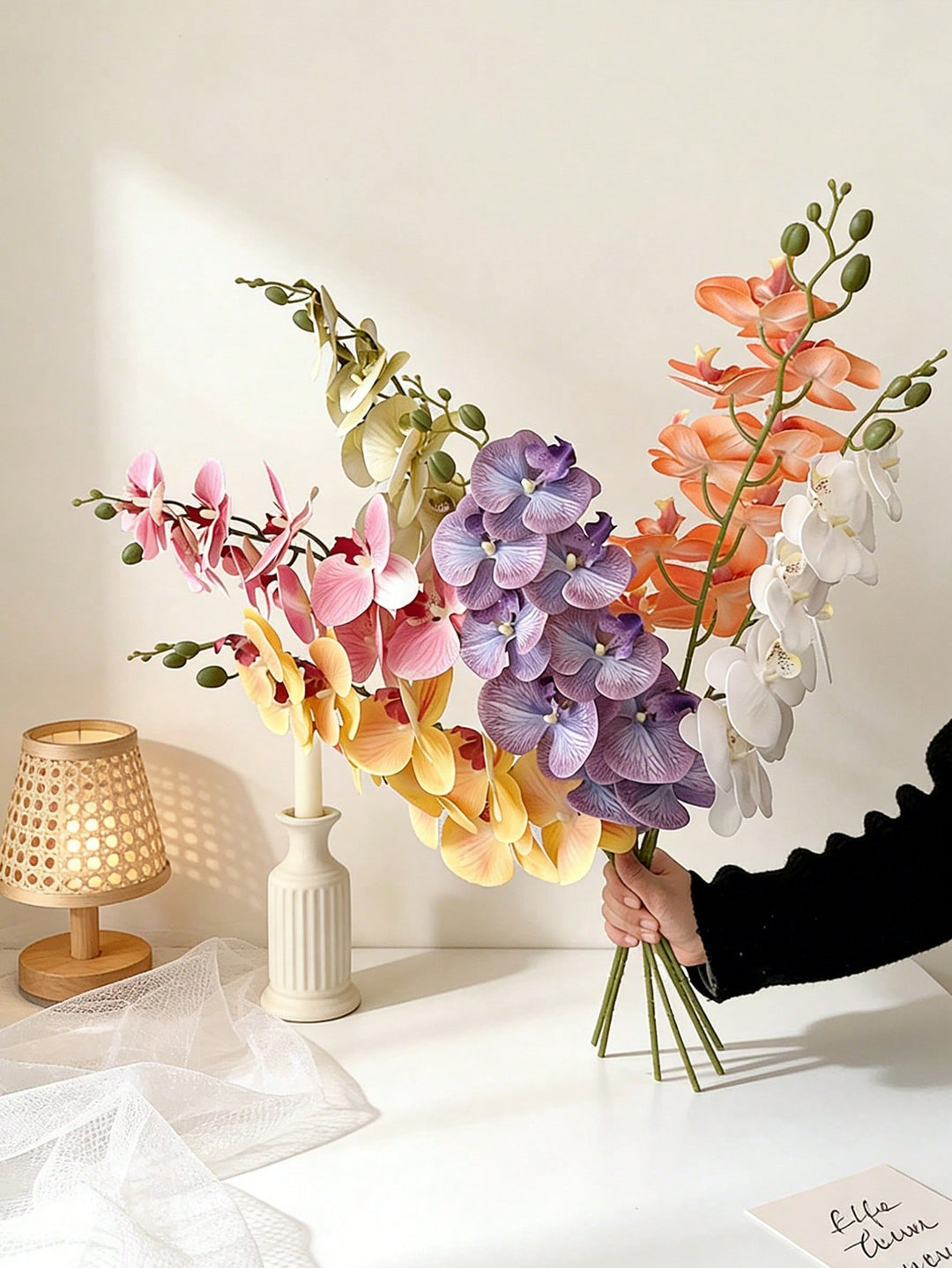 Floari artificiale SHEIN, mix culori