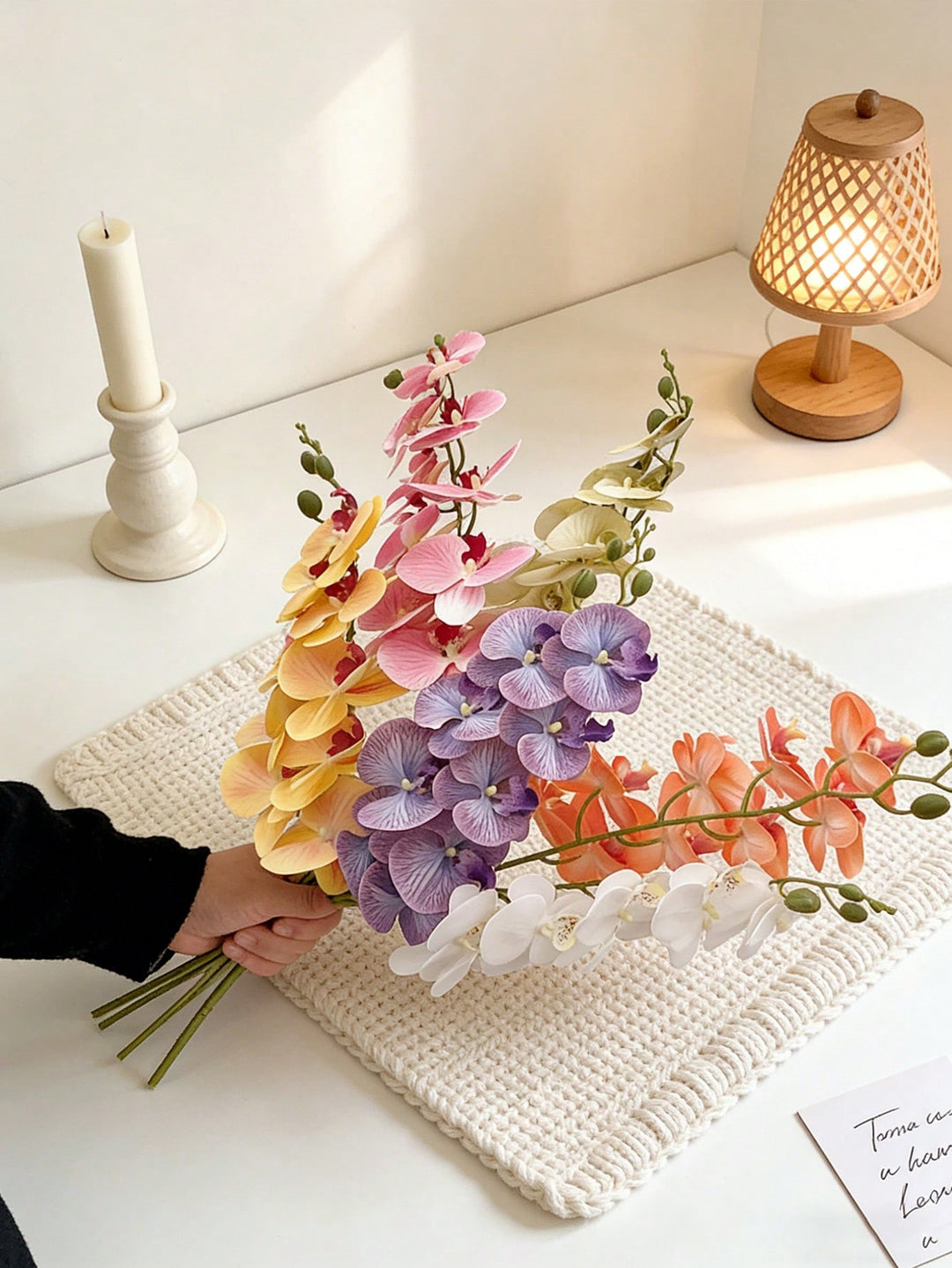 Floari artificiale SHEIN, mix culori