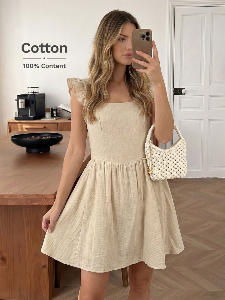 Rochie scurtă SHEIN, bej