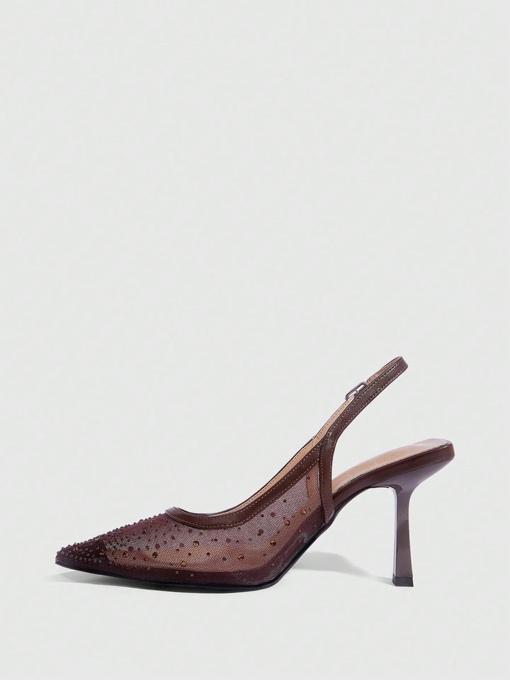 Pantofi cu toc SHEIN, maro