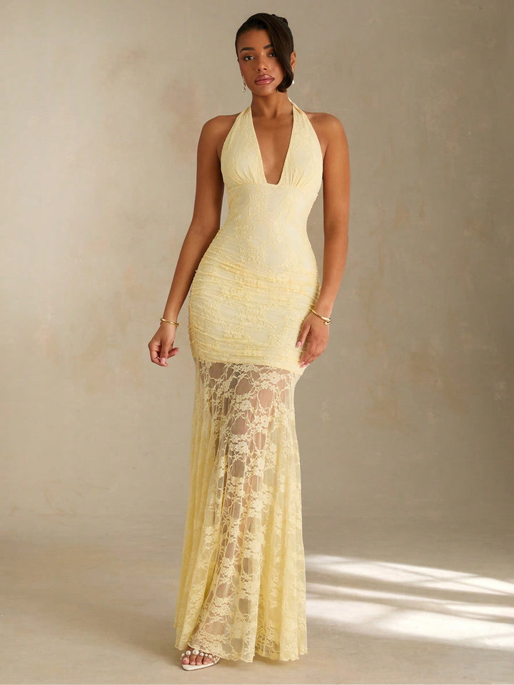 Rochie maxi SHEIN, galben