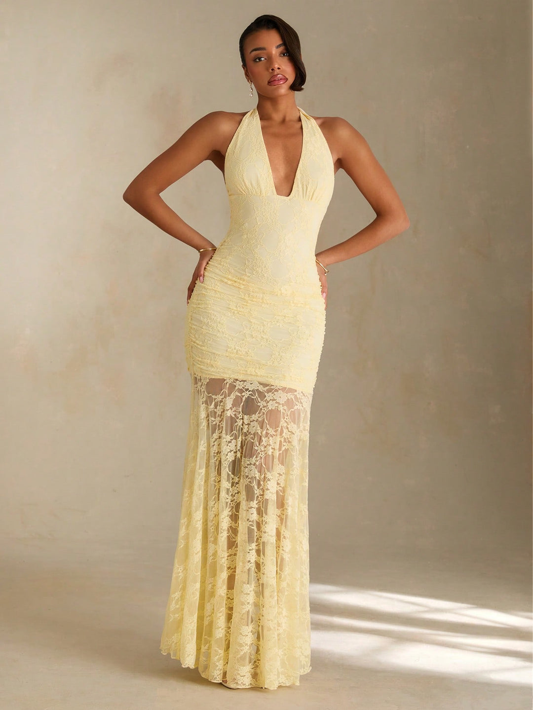 Rochie maxi SHEIN, galben
