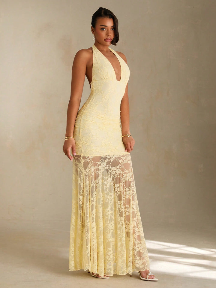 Rochie maxi SHEIN, galben