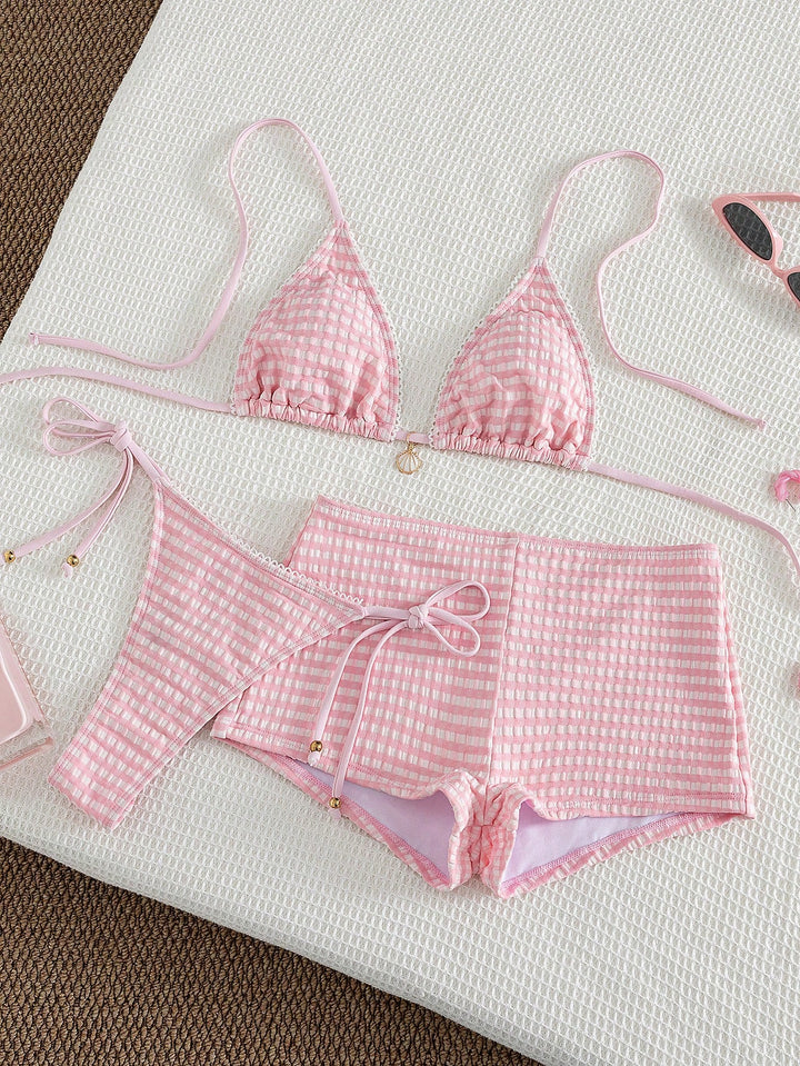 Set bikini SHEIN, roz