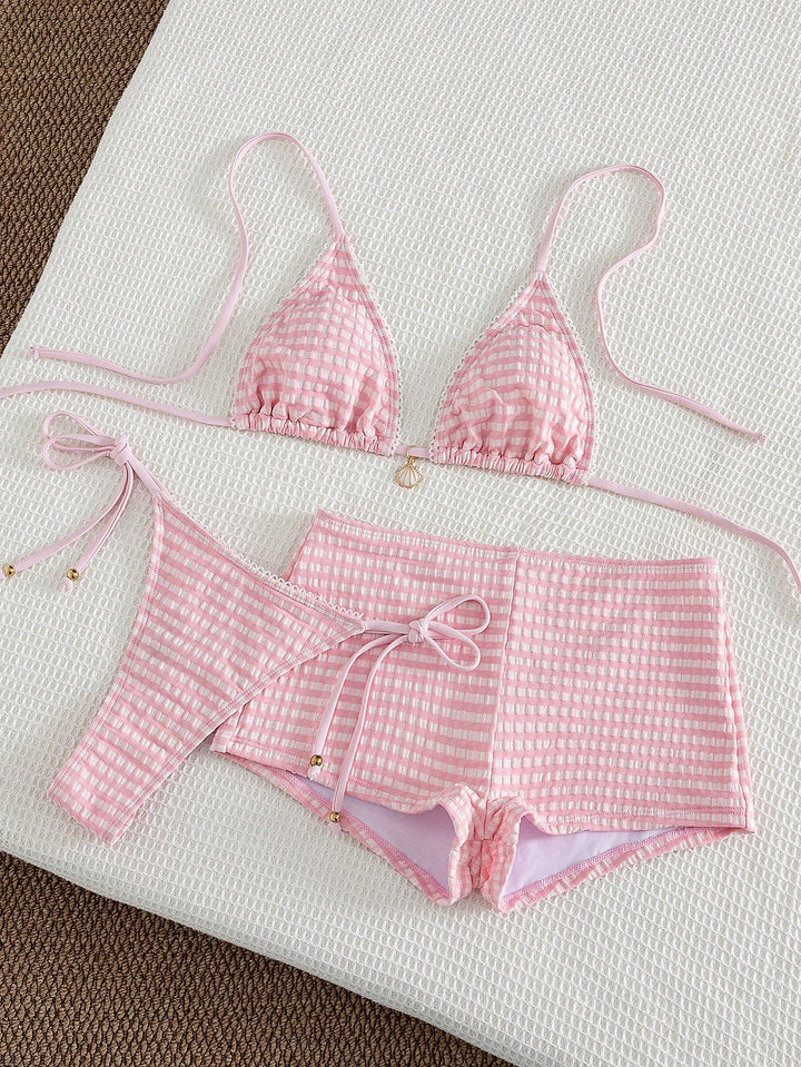Set bikini SHEIN, roz