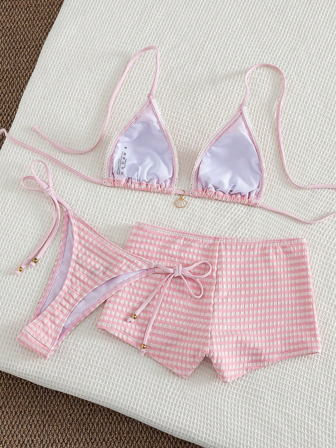 Set bikini SHEIN, roz