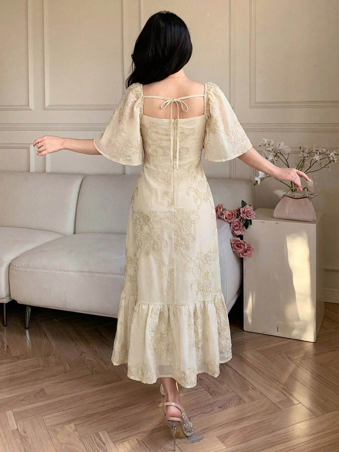 Rochie midi SHEIN, bej
