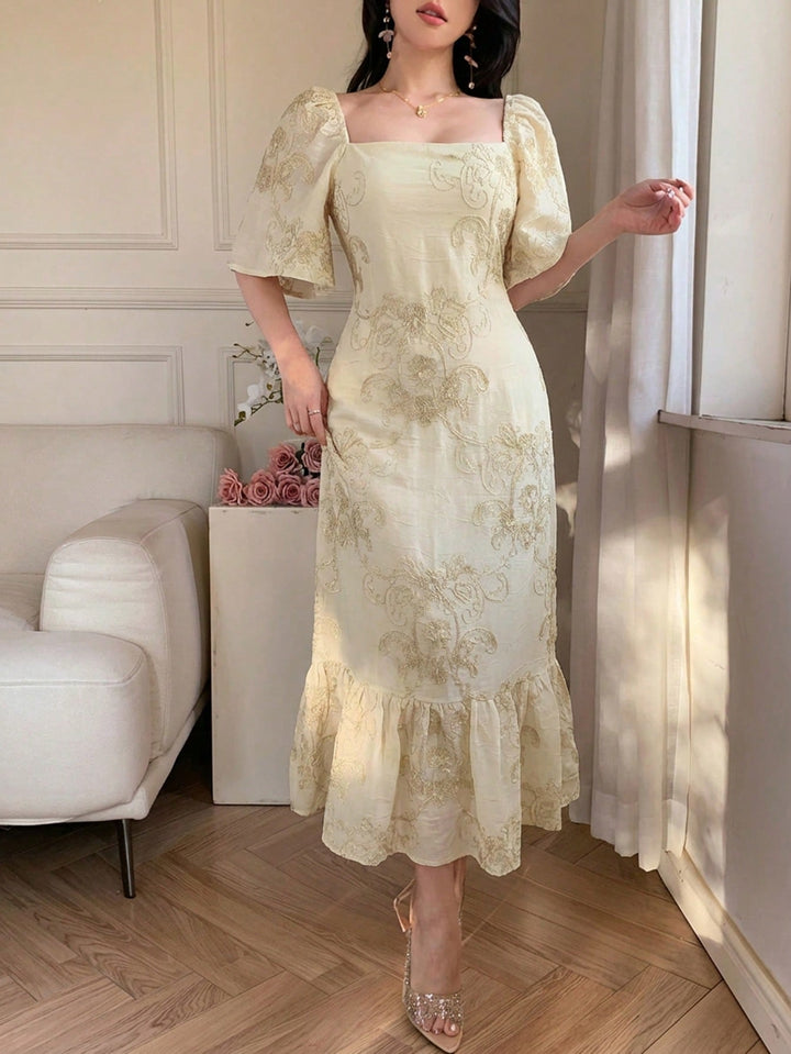 Rochie midi SHEIN, bej