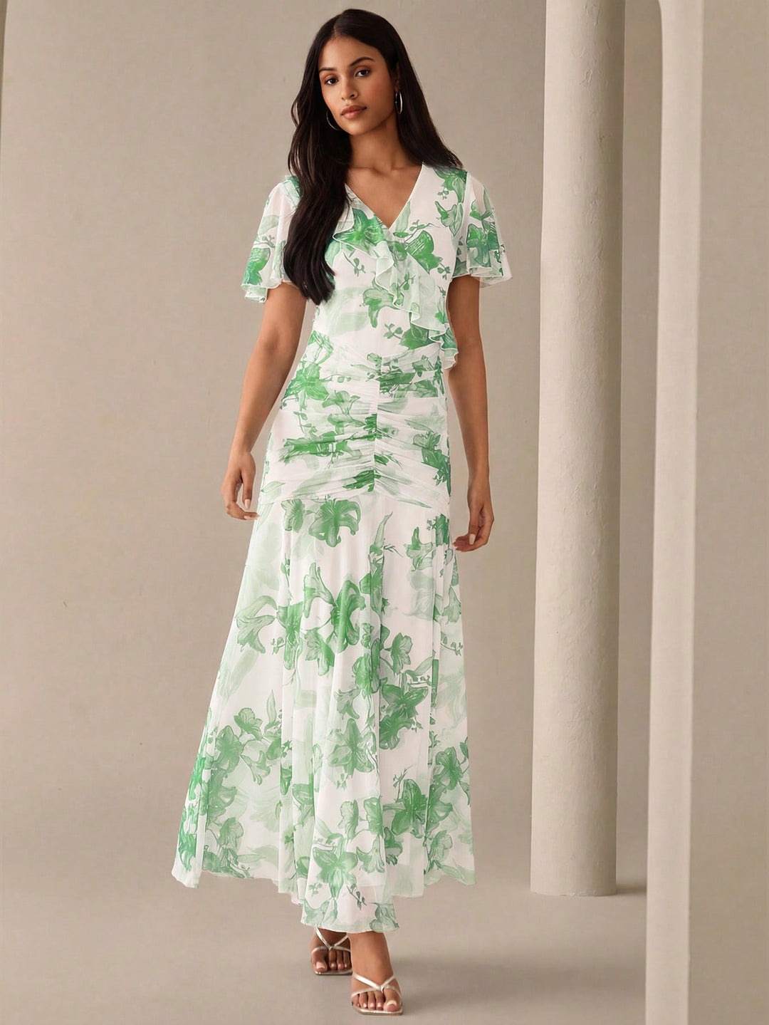 Rochie maxi SHEIN, verde
