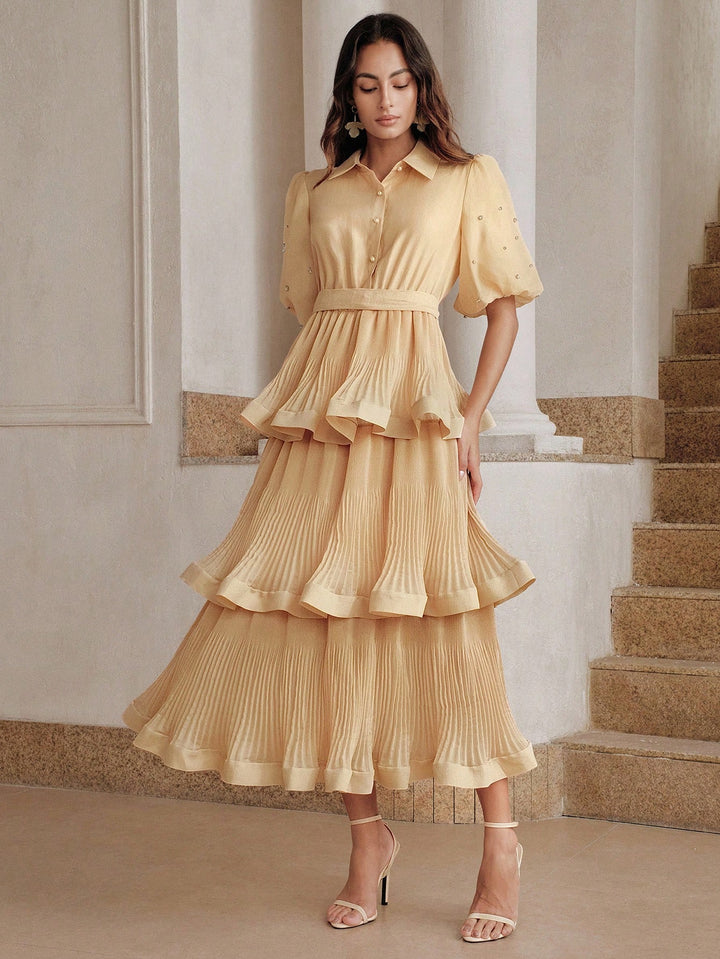 Rochie maxi SHEIN, kaki