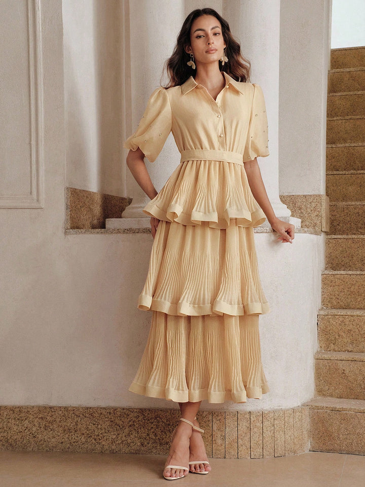 Rochie maxi SHEIN, kaki