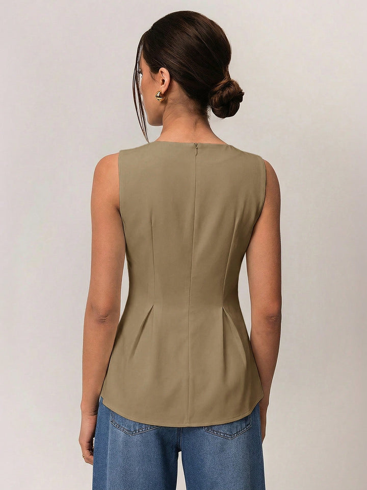 Top SHEIN, kaki