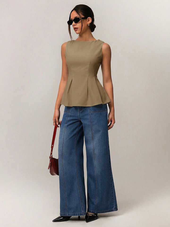 Top SHEIN, kaki