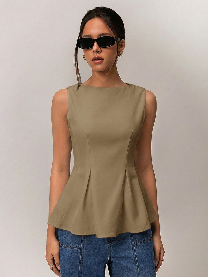Top SHEIN, kaki