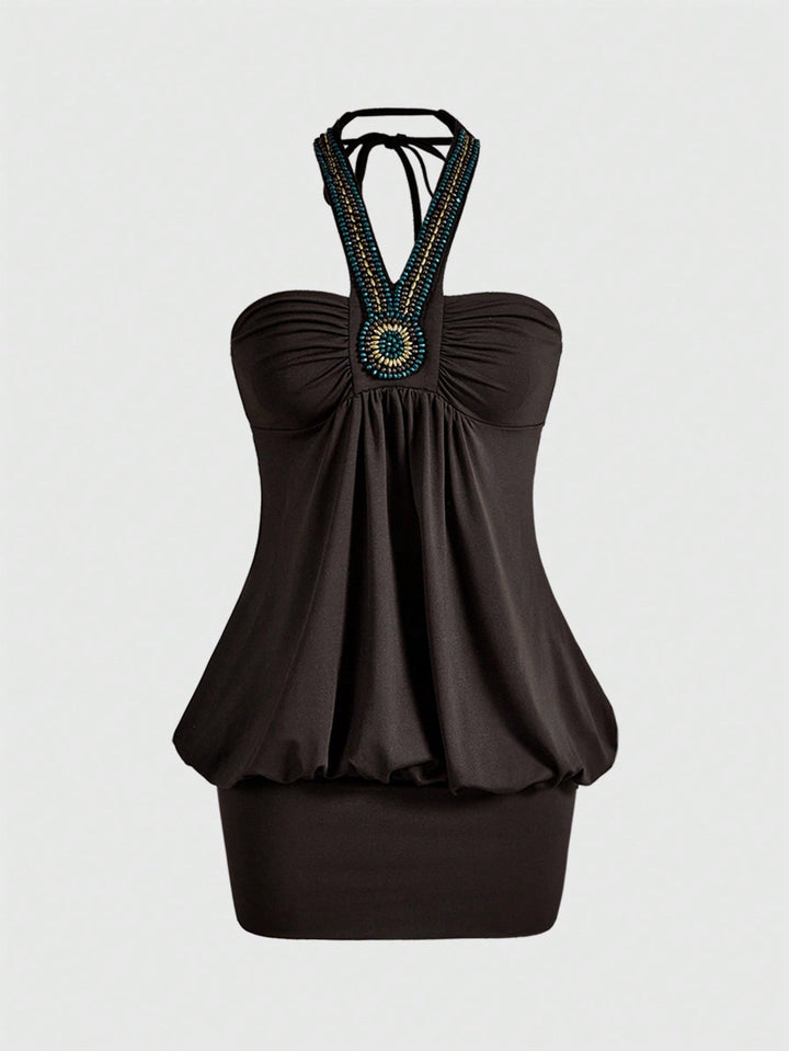 Rochie mini SHEIN, maro