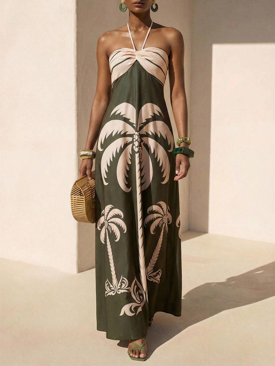 Rochie maxi SHEIN, verde