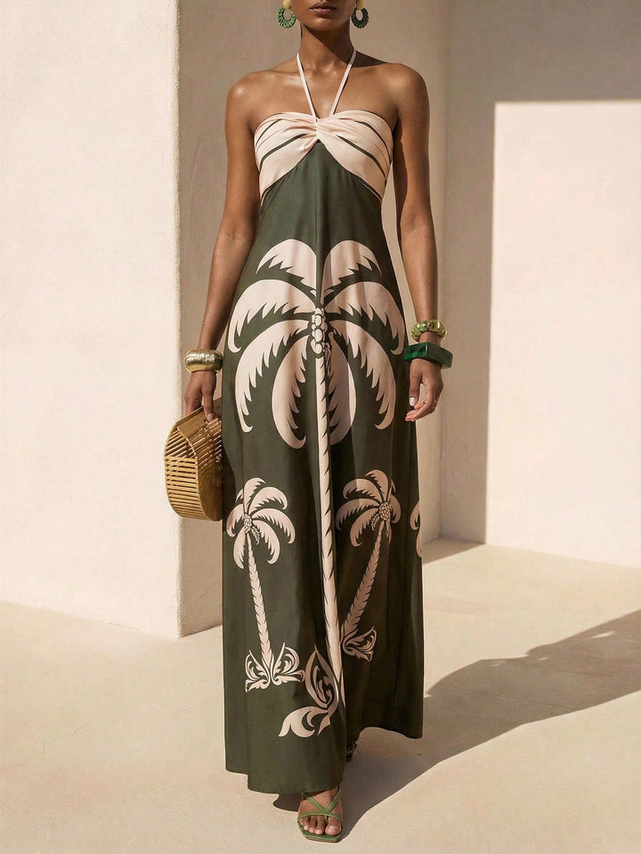 Rochie maxi SHEIN, verde