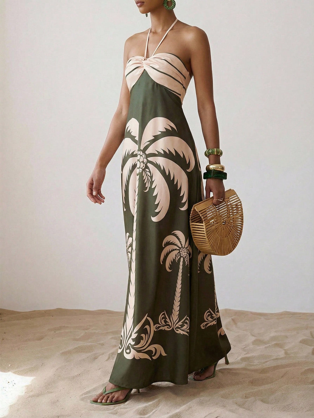 Rochie maxi SHEIN, verde