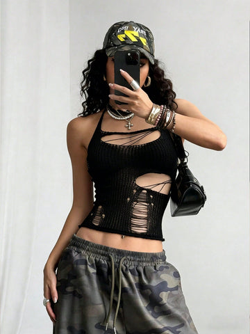 Top SHEIN, negru