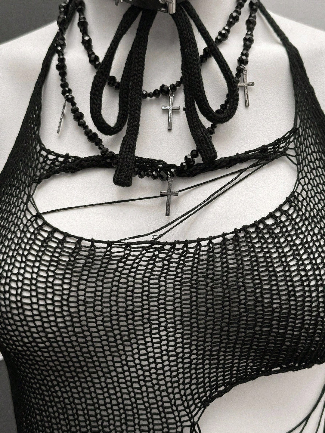 Top tricot fără mâneci SHEIN, negru