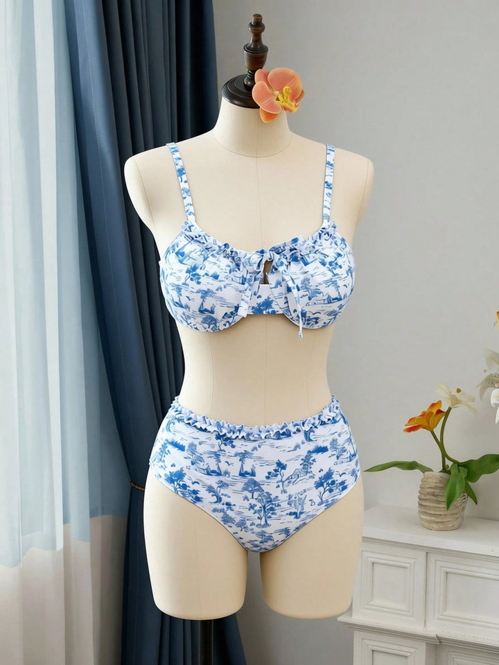Set bikini de baie SHEIN, albastru