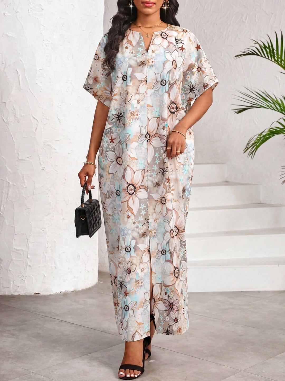 Rochie maxi SHEIN, mix culori