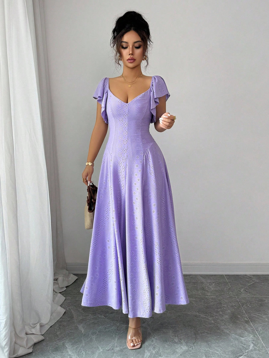Rochie midi SHEIN, mov