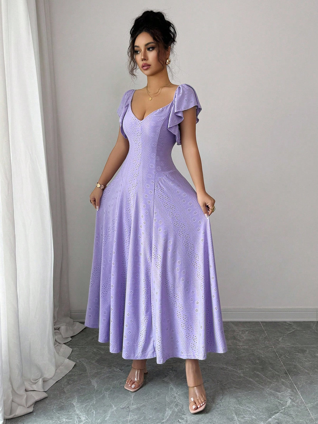 Rochie midi SHEIN, mov
