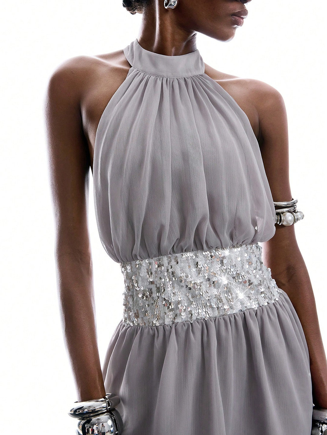 Rochie scurtă SHEIN, gri