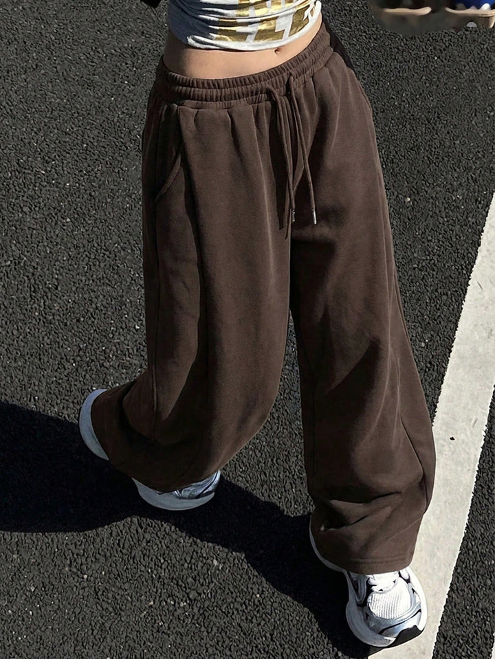 Pantaloni SHEIN, maro