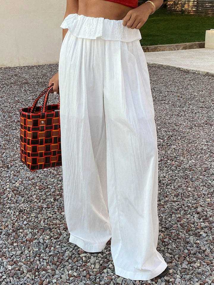 Pantaloni SHEIN, alb