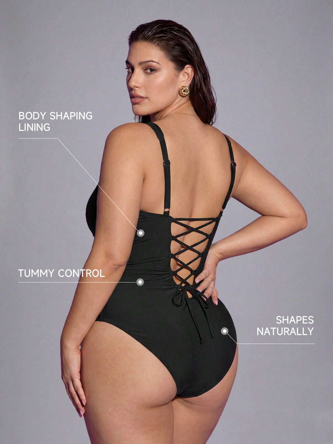 Costum de baie SHEIN, negru